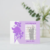 Paarse ventilator - Aangepast sparen het Briefkaar Aankondigingskaart (Staand voorkant)