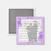 Paarse ventilator, aangepast vierkant magneet (Voorkant / Achterkant)