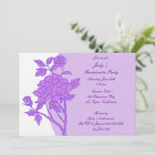 Paarse Ventilator Aangepaste Bachelorette Kaart (Staand voorkant)