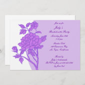 Paarse Ventilator Aangepaste Bachelorette Kaart (Voorkant / Achterkant)