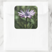 Paarse ventilator alleen staande vierkante sticker (Tas)