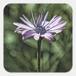 Paarse ventilator alleen staande vierkante sticker