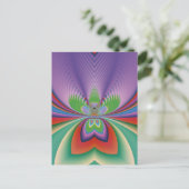 Paarse ventilator briefkaart (Staand voorkant)