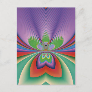 Paarse ventilator briefkaart