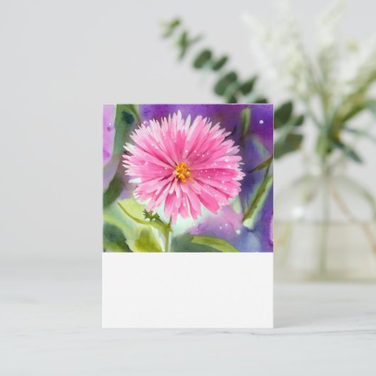 Paarse ventilator briefkaart (Staand voorkant)