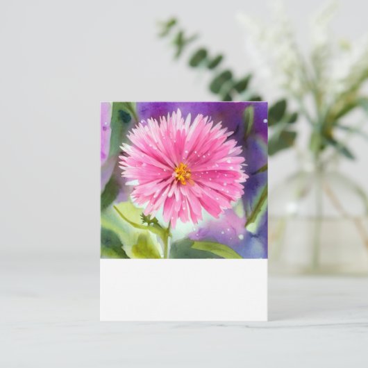 Paarse ventilator briefkaart (Staand voorkant)