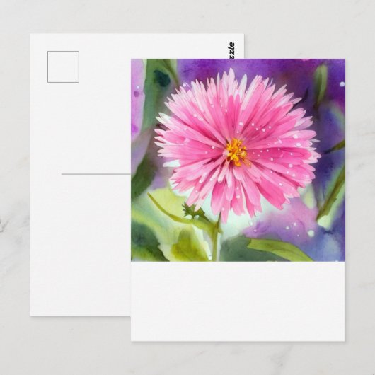 Paarse ventilator briefkaart (Voorkant / Achterkant)