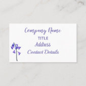 Paarse ventilator. Contactkaart. Contactkaartje (Achterkant)