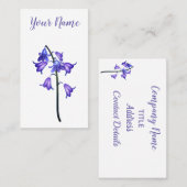 Paarse ventilator. Contactkaart. Contactkaartje (Voorkant / Achterkant)