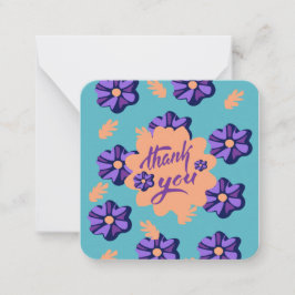 Paarse ventilator Dank je Kaart Notitiekaartje