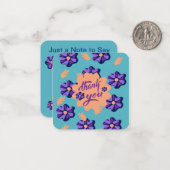 Paarse ventilator Dank je Kaart Notitiekaartje (Voorkant / Achterkant in situ)