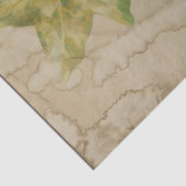 Paarse ventilator en bladeren op de onderdruk tissuepapier (Detail)