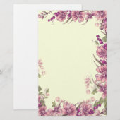 Paarse ventilator en grenspost voor bessen briefpapier (Voorkant / Achterkant)