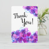 Paarse ventilator Hartelijk dank voor uw flatkaart Bedankkaart (Staand voorkant)