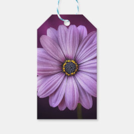 Paarse ventilator in Bloom Cadeaulabel