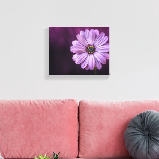 Paarse ventilator in Bloom Canvas Afdruk (Insitu (Woonkamer))