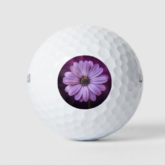 Paarse ventilator in Bloom Golfballen (Voorkant)