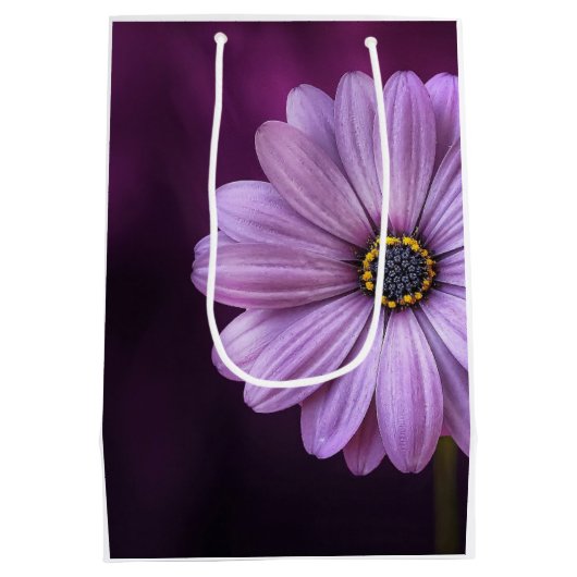 Paarse ventilator in Bloom Medium Cadeauzakje (Achterkant)