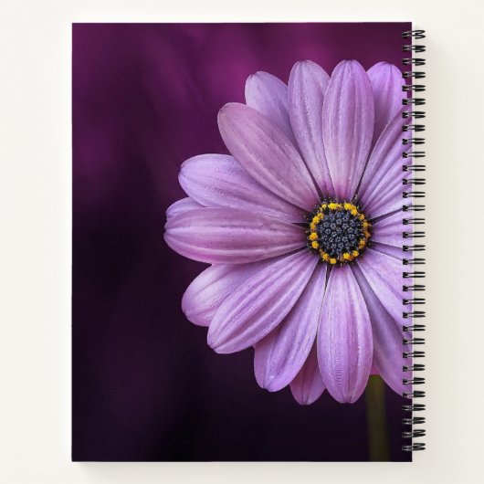 Paarse ventilator in Bloom Notitieboek (Achterkant)