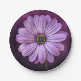 Paarse ventilator in Bloom Papieren Bordje