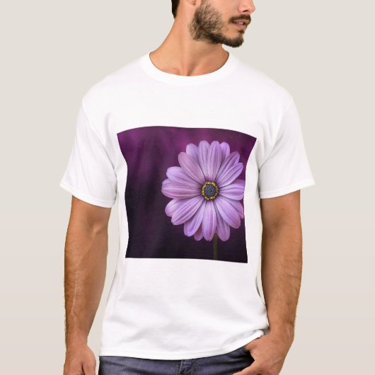 Paarse ventilator in Bloom T-shirt (Voorkant)