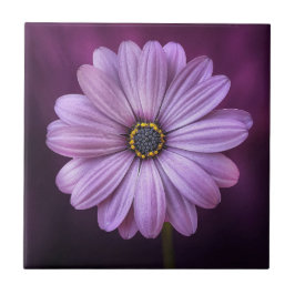 Paarse ventilator in Bloom Tegeltje