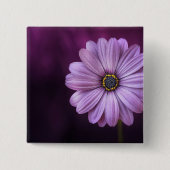 Paarse ventilator in Bloom Vierkante Button 5,1 Cm (Voorkant)