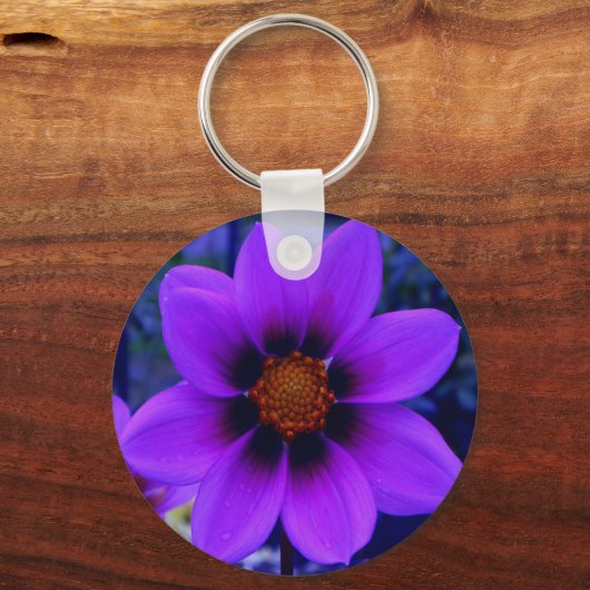 Paarse ventilator in Dusk Sleutelhanger (Voorkant)