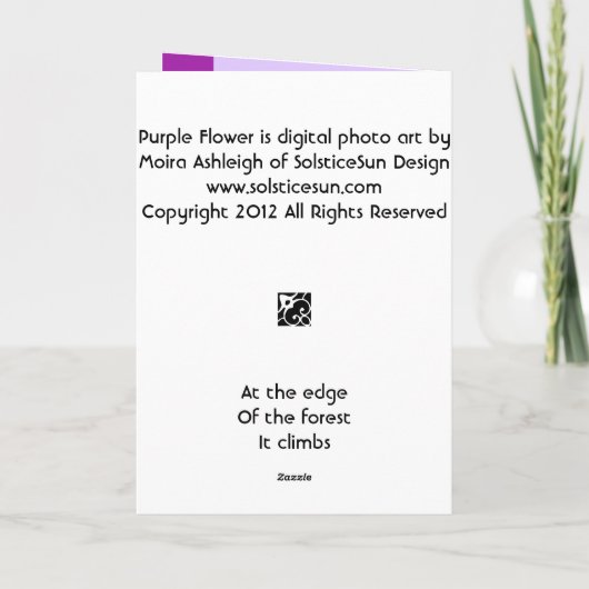 Paarse ventilator kaart (Achterkant)