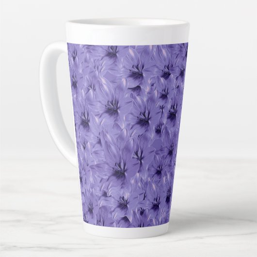 Paarse ventilator latte mok (Linkerhoek)