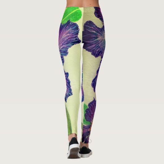 Paarse ventilator leggings (Achterkant)