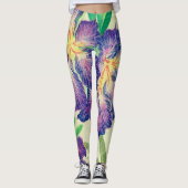 Paarse ventilator leggings (Voorkant)