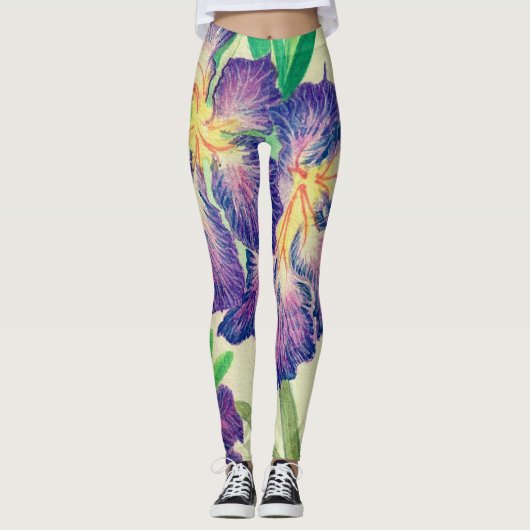 Paarse ventilator leggings (Voorkant)
