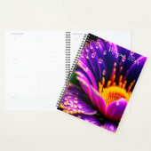 Paarse ventilator met dauwdruppels planner (Display)