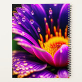 Paarse ventilator met dauwdruppels planner (Achterkant)