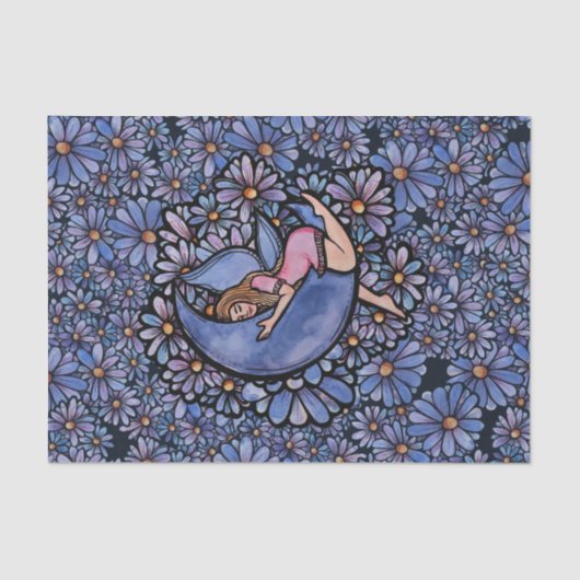 Paarse ventilator Mon Fairy Tissuepapier (Voorkant)