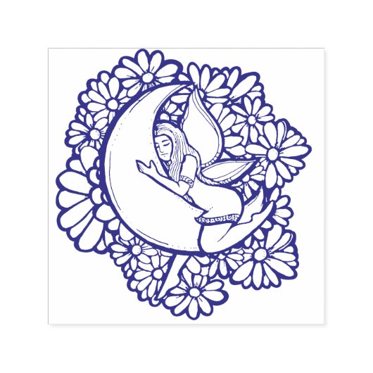 Paarse ventilator Mon Fairy Zelfinktende Stempel (Design)