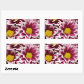 Paarse ventilator rechthoekige sticker (Vel)