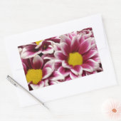 Paarse ventilator rechthoekige sticker (Envelop)