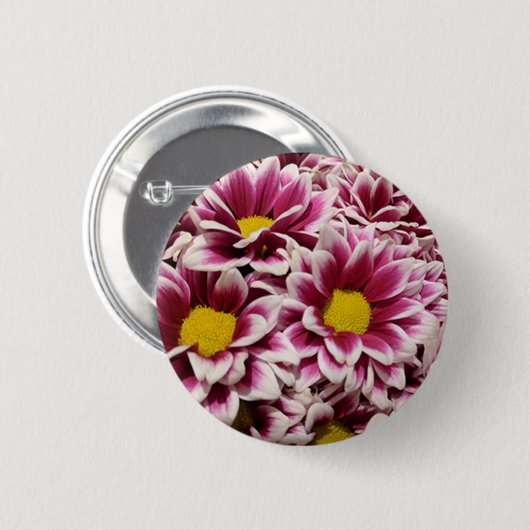 Paarse ventilator ronde button 5,7 cm (Voorkant /achterkant)