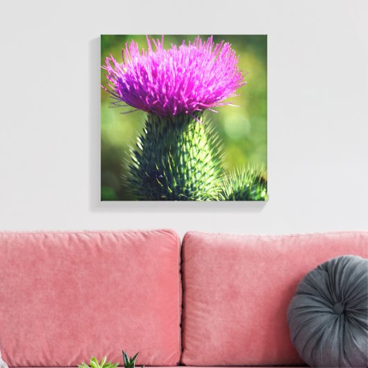 Paarse ventilator sluit dicht canvas afdruk (Insitu (Woonkamer))