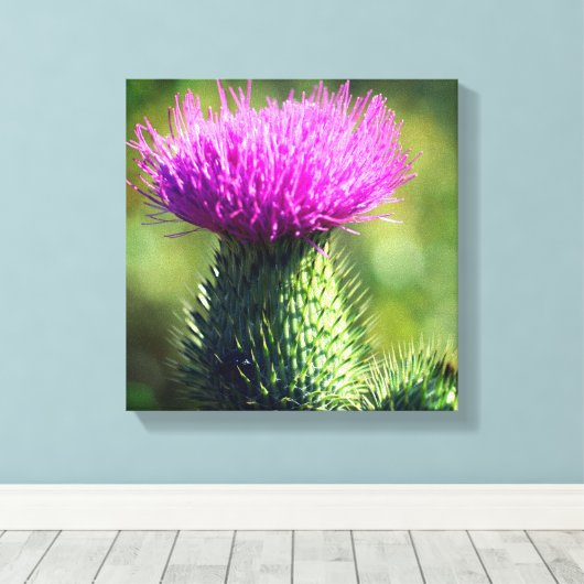 Paarse ventilator sluit dicht canvas afdruk (Insitu (Houten vloer))