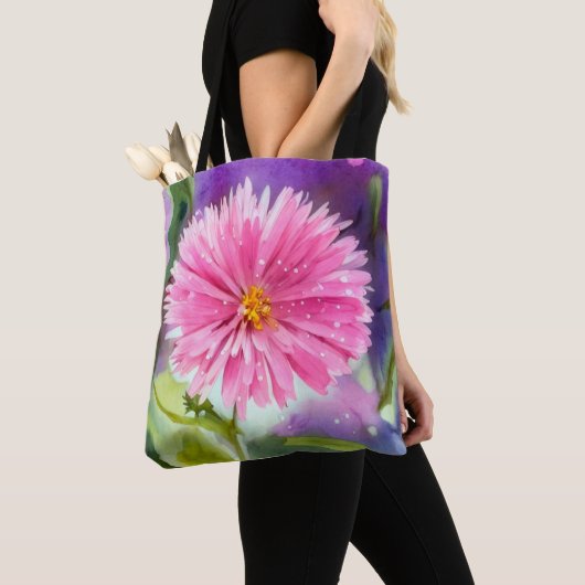 Paarse ventilator tote bag (Dichtbij)