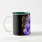 Paarse ventilator tweekleurige koffiemok (Links)