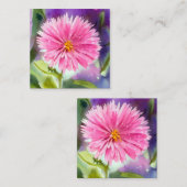 Paarse ventilator vierkante visitekaartje (Voorkant / Achterkant)