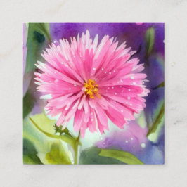 Paarse ventilator vierkante visitekaartje