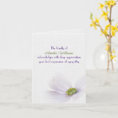 Paarse ventilator voor sympathie Hartelijk dank vo Kaart (Gele Bloem)