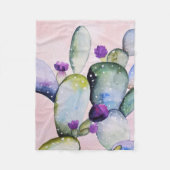 Paarse ventilatorcactus (neopal) fleece deken (Voorkant)