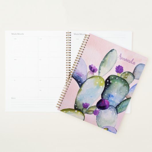 Paarse ventilatorcactus (neopal) planner (Display)