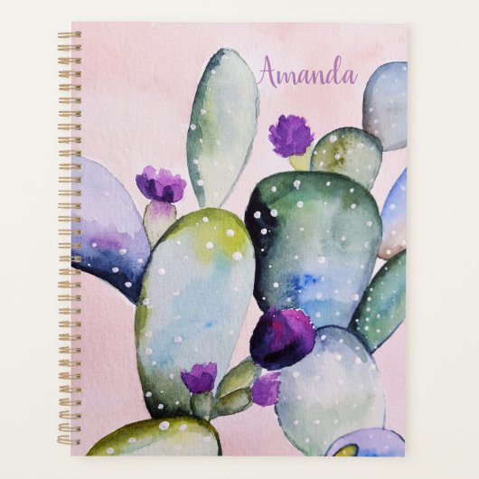 Paarse ventilatorcactus (neopal) planner (Voorkant)